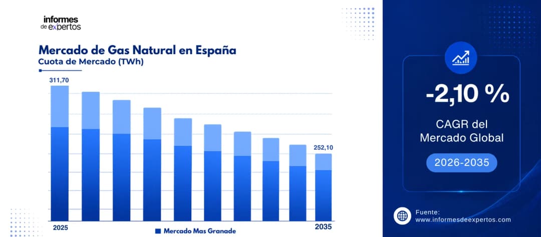 cuota del mercado de gas natural en espana