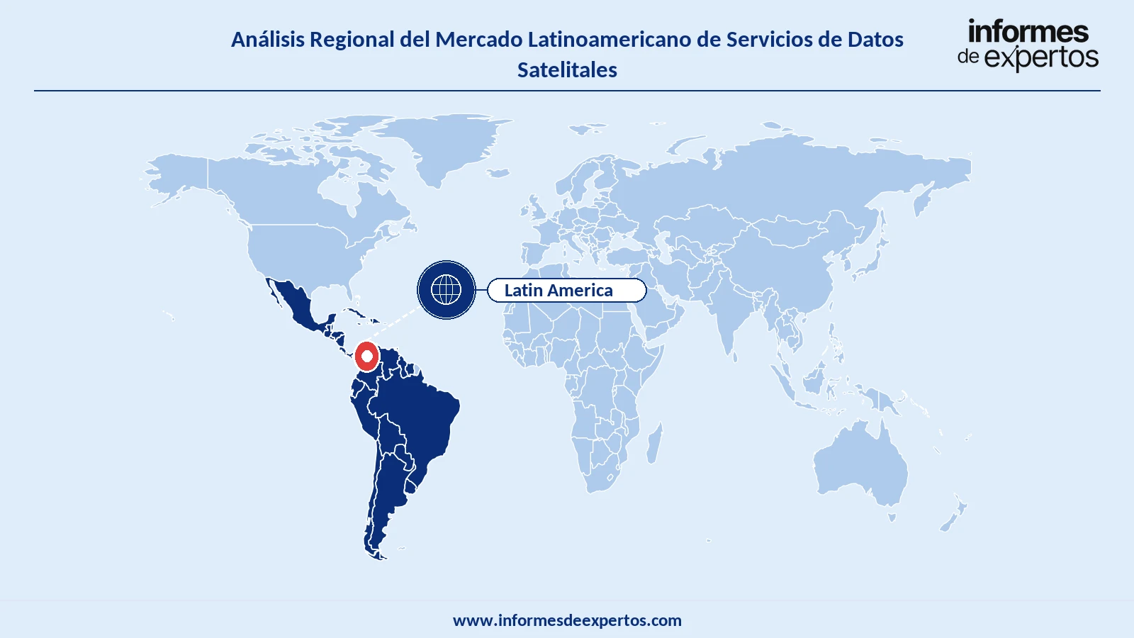 Region del Mercado Latinoamericano de Servicios de Datos Satelitales